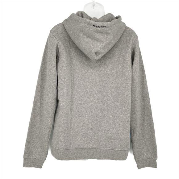 Manchester City Football Club 1/4 Zip Hoodie in Grey and Navy Blue Size Medium - Picture 4 of 8